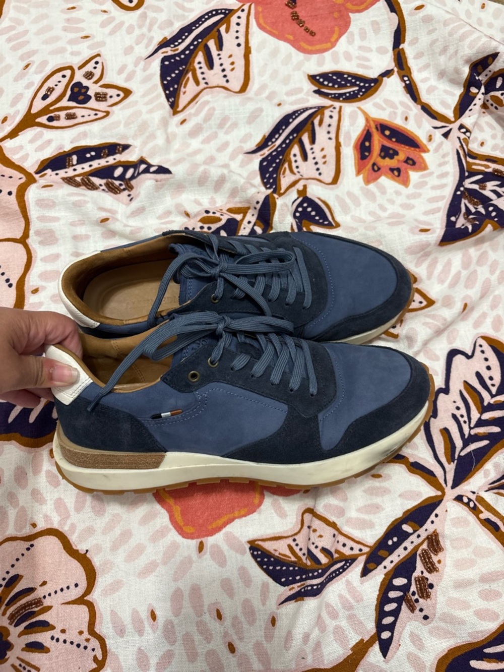 Allen Edmonds Lionel Sneaker Navy Sea Suede Size 9 - Picture 5 of 6